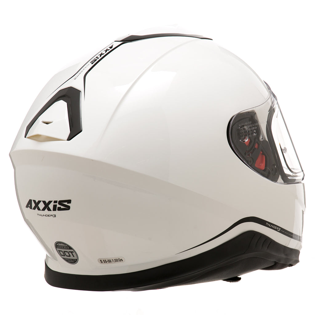 Casco de Moto Axxis Thunder 3 SV Solid Blanco brillo
