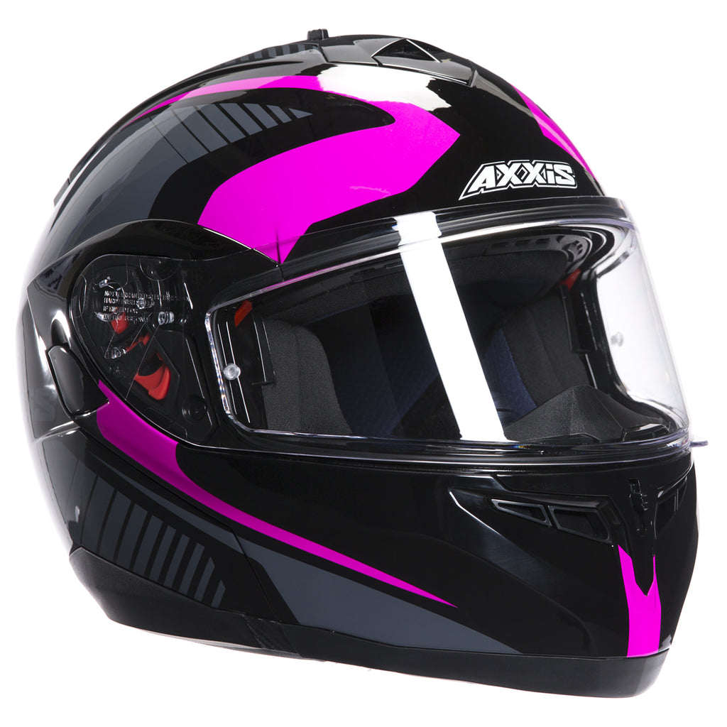 Casco de Moto Axxis Optimus Quest, Negro/ Purpura