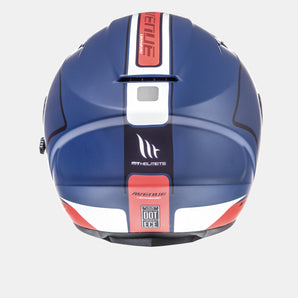 Casco de Moto MT Helmets Avenue SV "CrossRoad"  Azul/ Blanco/ Rojo Mate