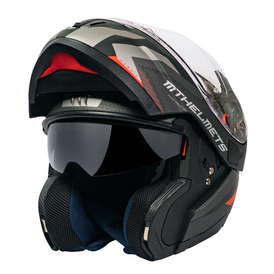 Casco de Moto MT Thunder 3 SV Jet Bow A5 Rojo Mate – Bikesport Chile