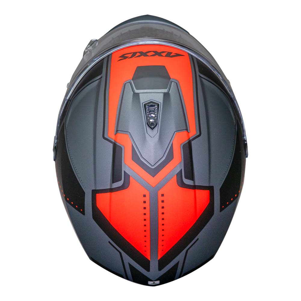 Casco de Moto Axxis Draken S Sonar B5 Rojo Fluor Mate