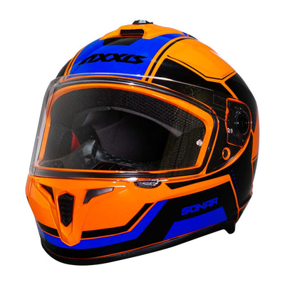 Casco de Moto Axxis Draken S Sonar C4 Naranja Brillo