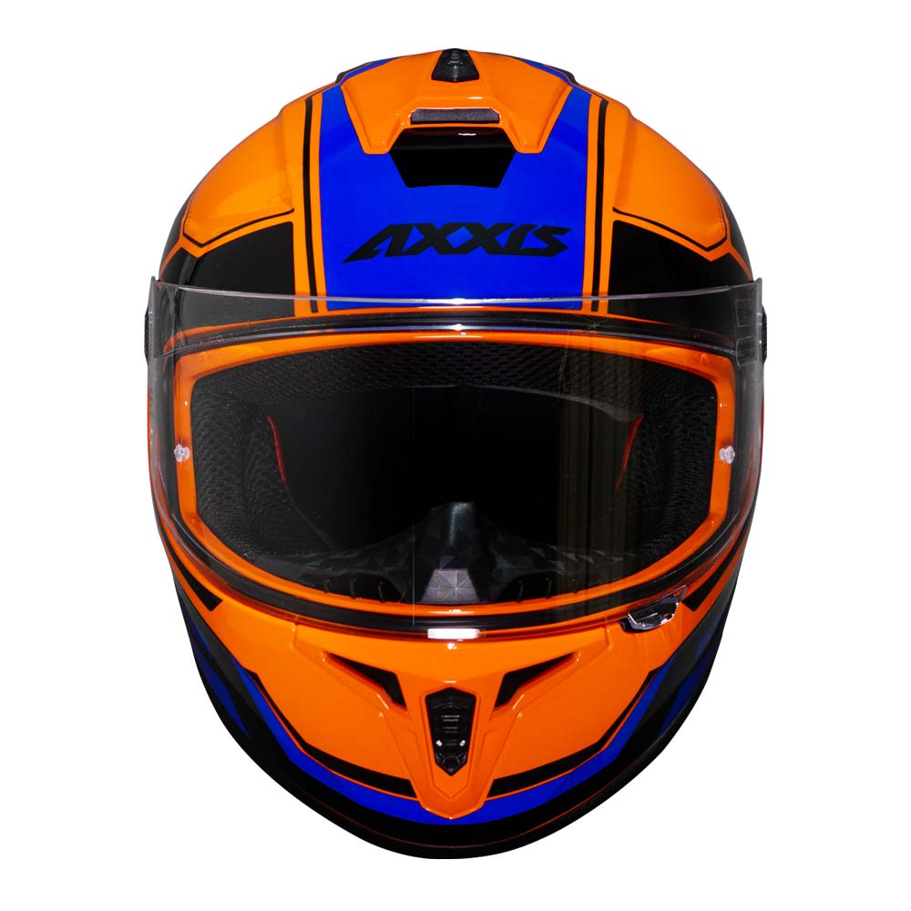 Casco de Moto Axxis Draken S Sonar C4 Naranja Brillo