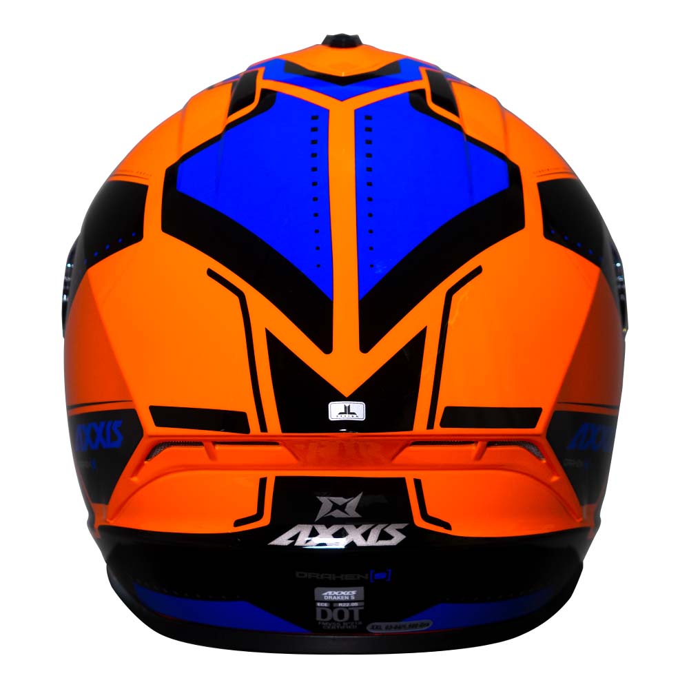 Casco de Moto Axxis Draken S Sonar C4 Naranja Brillo