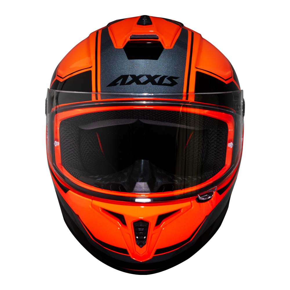 Casco de Moto Axxis Draken S Sonar C5 Rojo Fluor Brillo