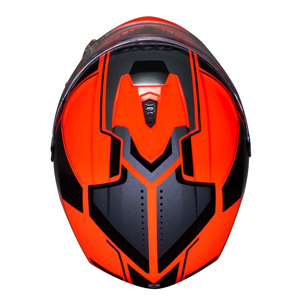 Casco de Moto Axxis Draken S Sonar C5 Rojo Fluor Brillo