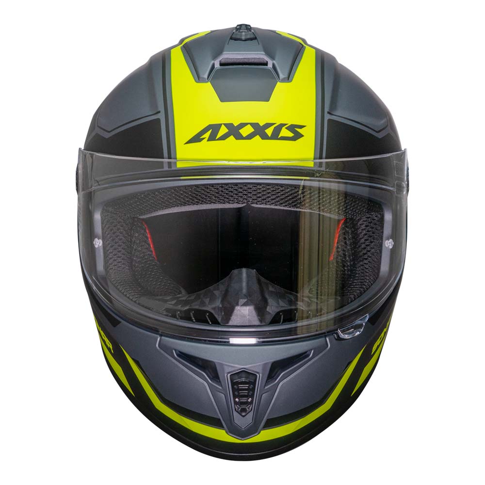 Casco amarillo hotsell moto