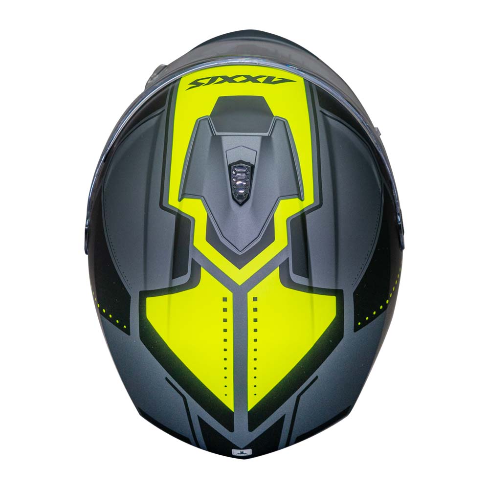 Casco de Moto Axxis Draken S Sonar D3 Amarillo Fluor Mate