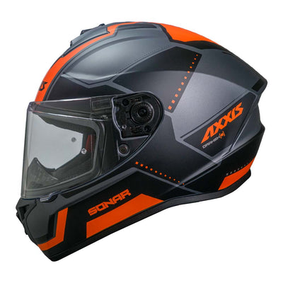 Casco de Moto Axxis Draken S Sonar D4 Naranja Mate