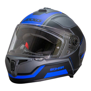 Casco de Moto Axxis Draken S Sonar D7 Azul Mate