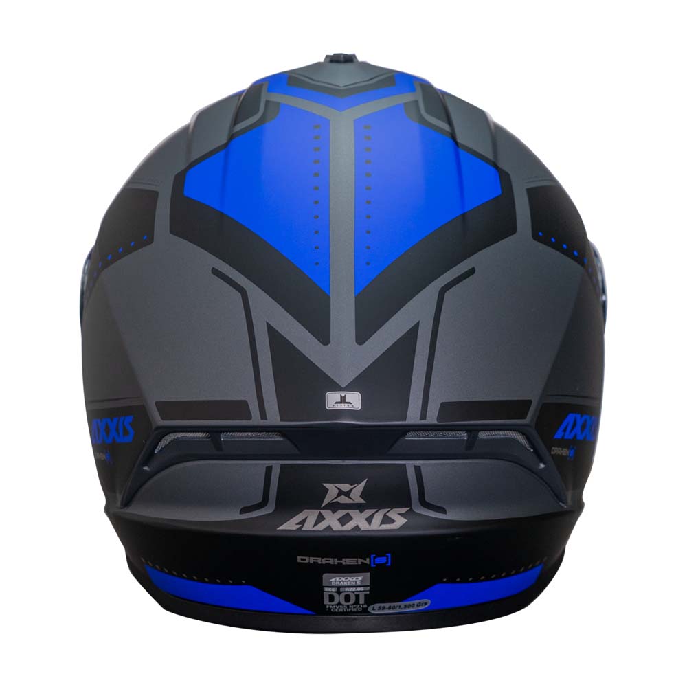 Casco de Moto Axxis Draken S Sonar D7 Azul Mate