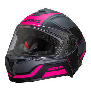 Casco de Moto Axxis Draken S Sonar D8 Rosado Mate