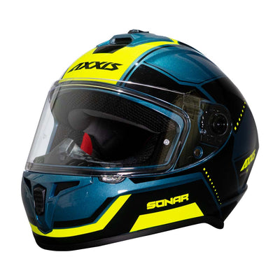 Casco de Moto Axxis Draken S Sonar E17 Azul Brillo