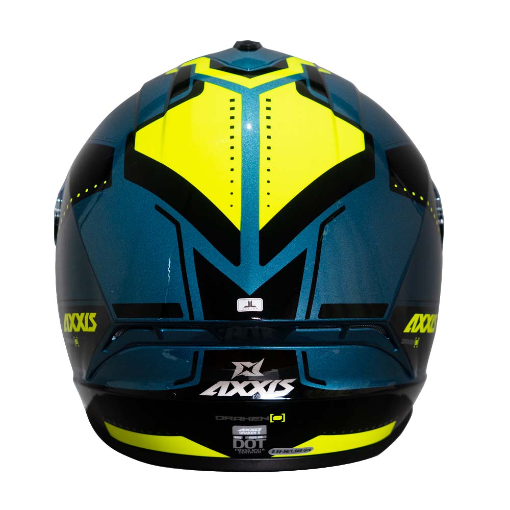 Casco de Moto Axxis Draken S Sonar E17 Azul Brillo