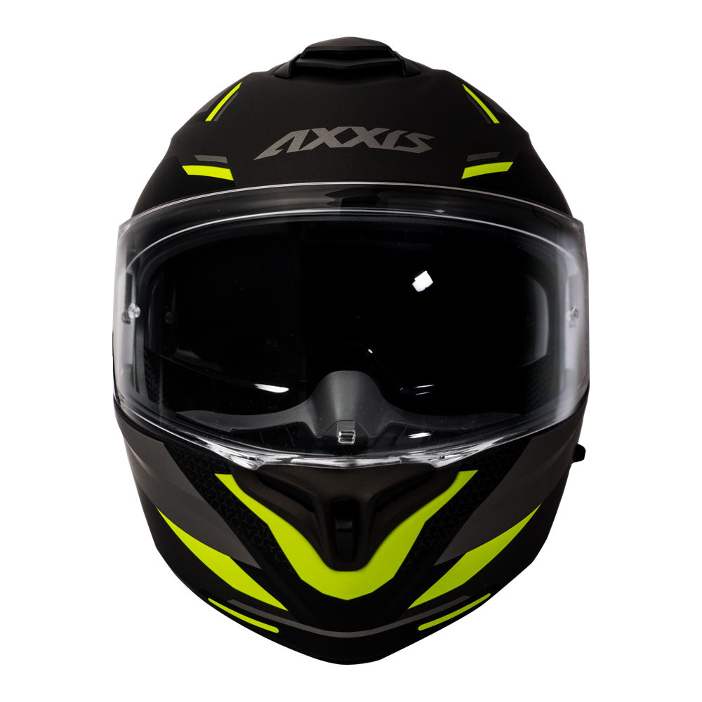 Casco de Moto Axxis Storm Drone D3 Amarillo Fluor