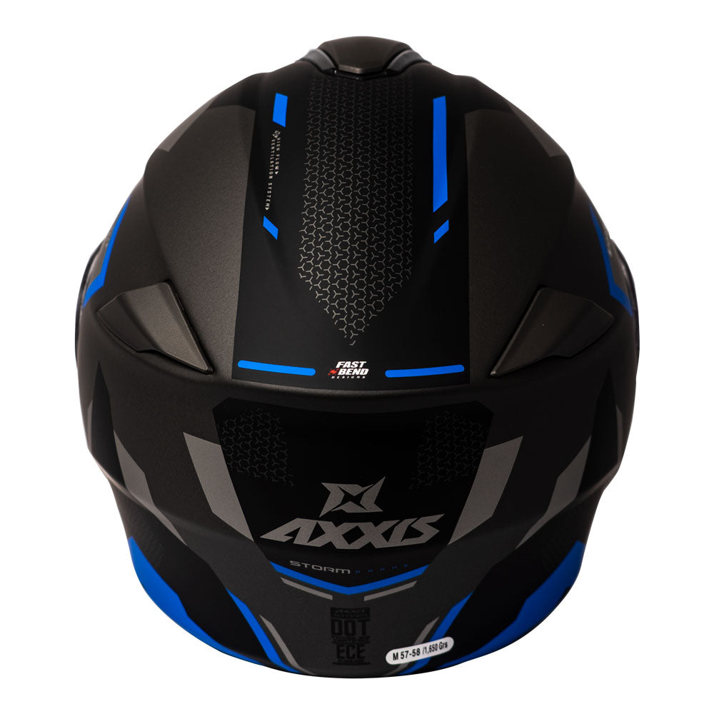 Casco de Moto Axxis Storm Drone D7 Azul