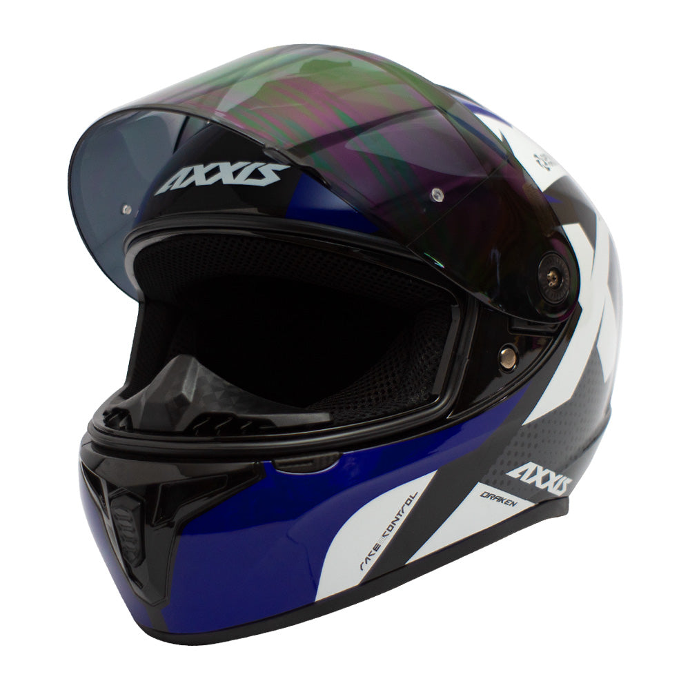 Casco de Moto Axxis Draken X-Road B1 Azul Brillo – Bikesport Chile