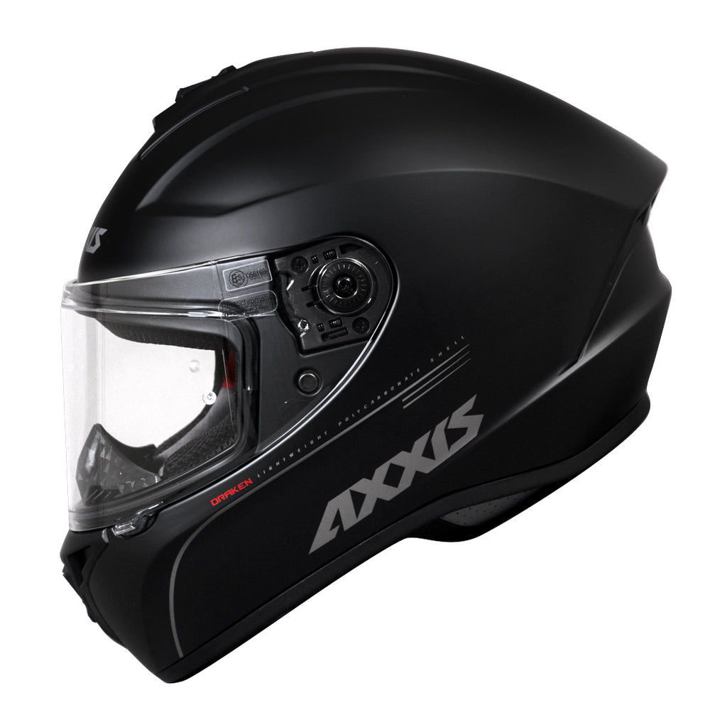 Casco de Moto Axxis Draken Solid V.2 A11 Negro Matte