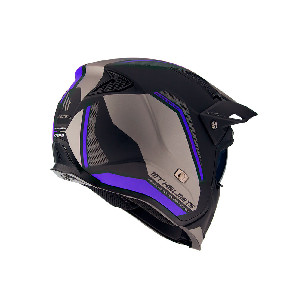 Casco de Moto MT Helmets StreetFighter SV Twin C7 Azul Mate