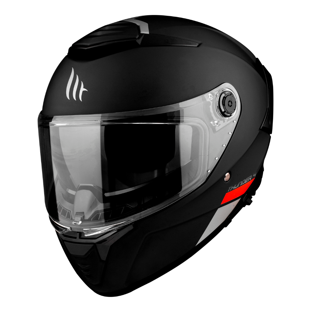 Casco MT Helmets Thunder SV Solid A1 Negro Mate Pinlock