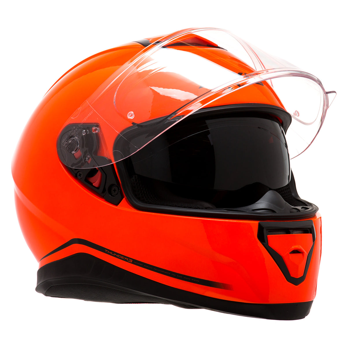 Casco de Moto Axxis Thunder 3 SV Solid, Naranja brillo - XS