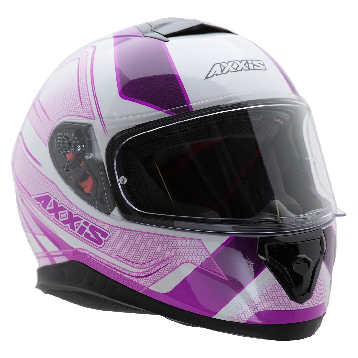 Casco de Moto Axxis Thunder 3 Trace Blanco Purpura Bikesport Chile