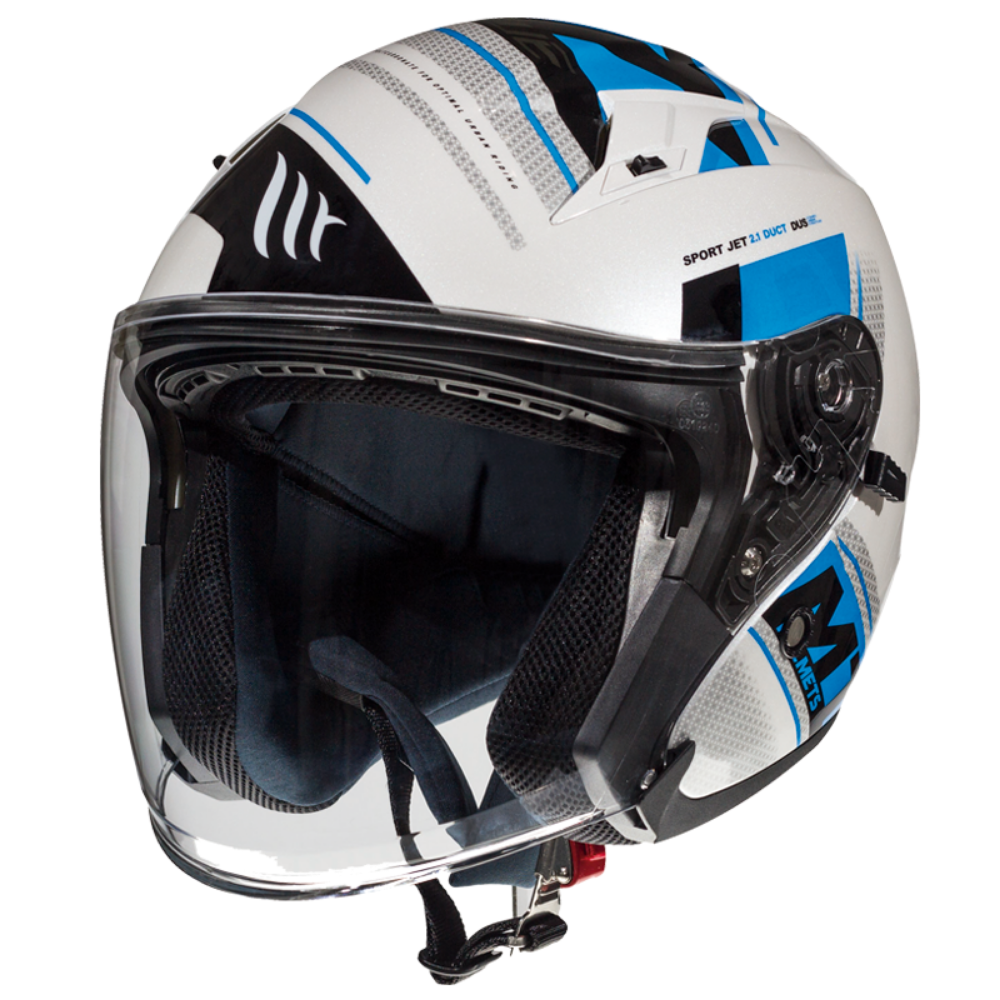 Casco de Moto MT Helmets - AVENUE SV SIDEWAY C7 AZUL PERLA BRILLO - S