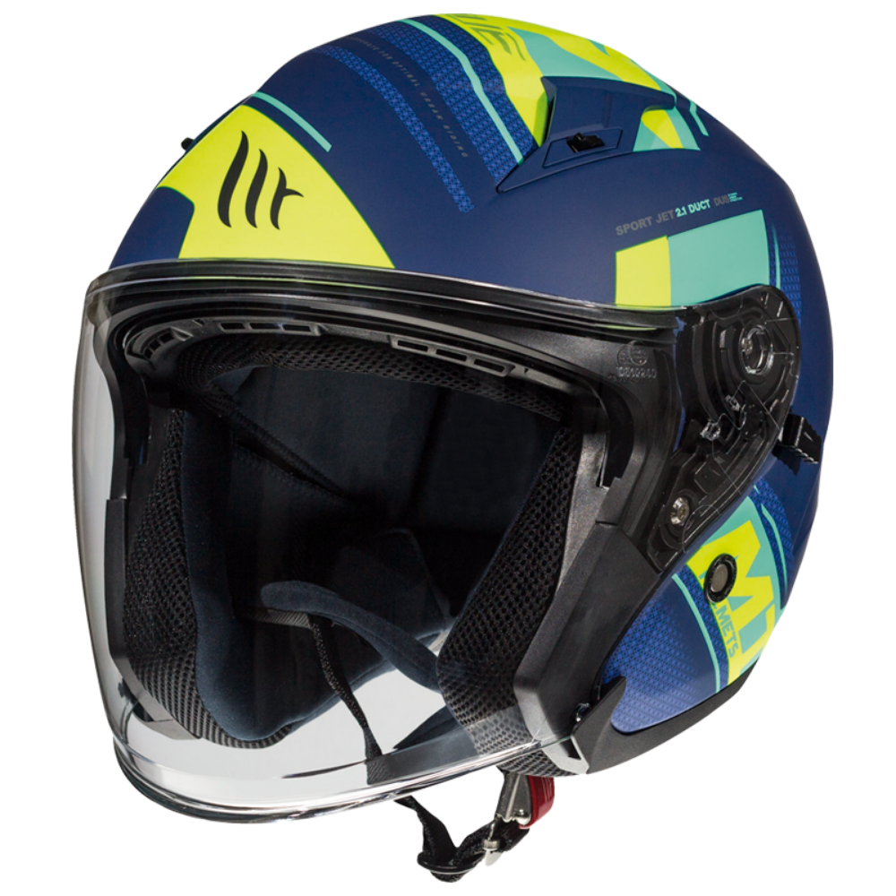 Casco de Moto MT Helmets - Avenue SV Sideway J3 Amarillo Fluor Mate - S