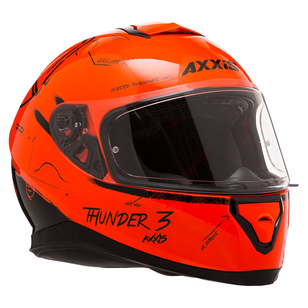Casco de Moto Axxis Thunder 3 Board, Naranja