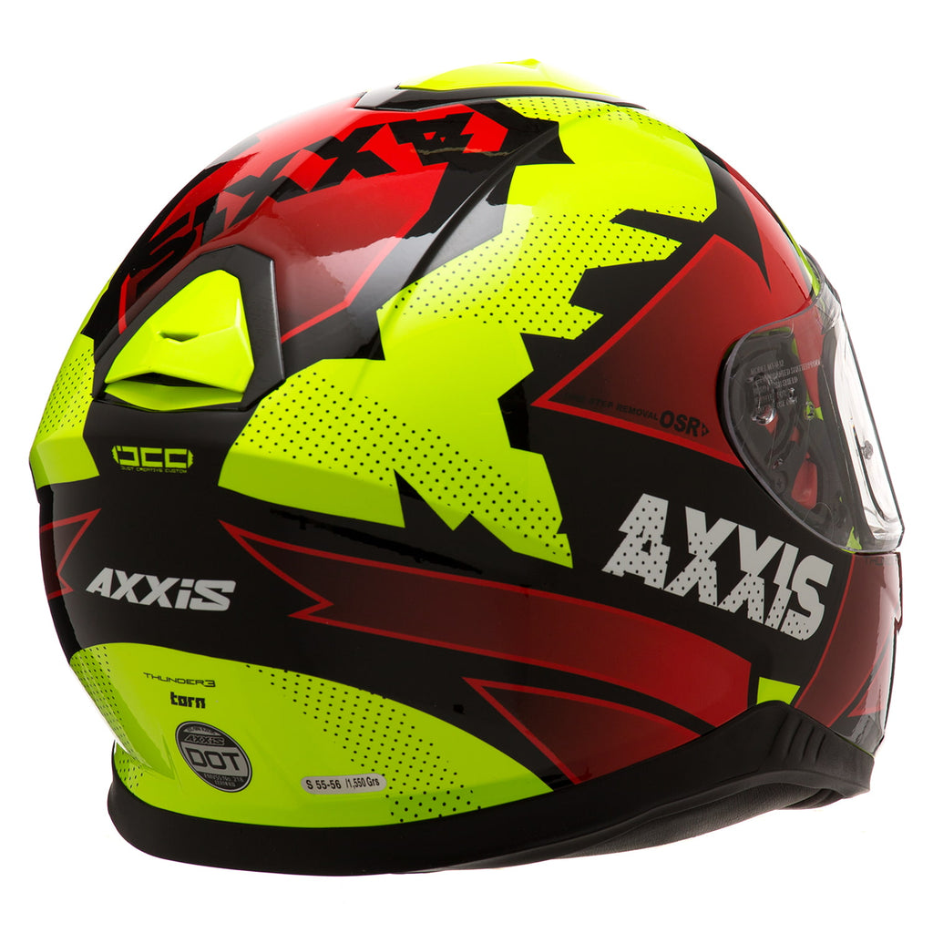 Casco de Moto Axxis Thunder 3 Torn, Rojo/ Amarillo