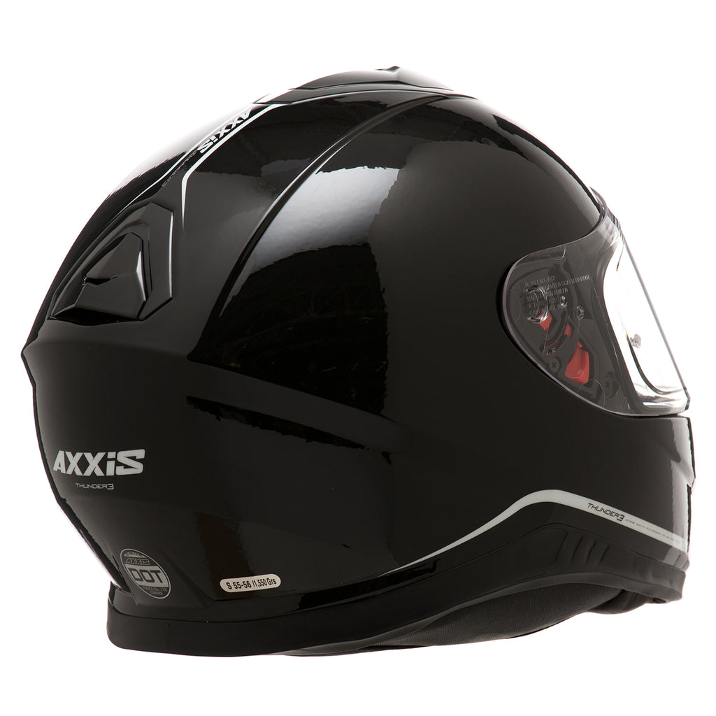 Casco de moto Axxis Thunder 3 SV Solid, Negro brillo