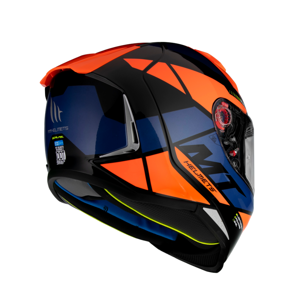 Casco de Moto MT Helmets Revenge 2 Scalpel A4 Naranja Mate+ Mica Dark de regalo