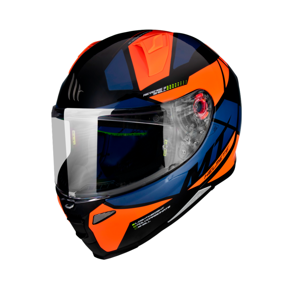Casco de Moto MT Helmets Revenge 2 Scalpel A4 Naranja Mate Mica