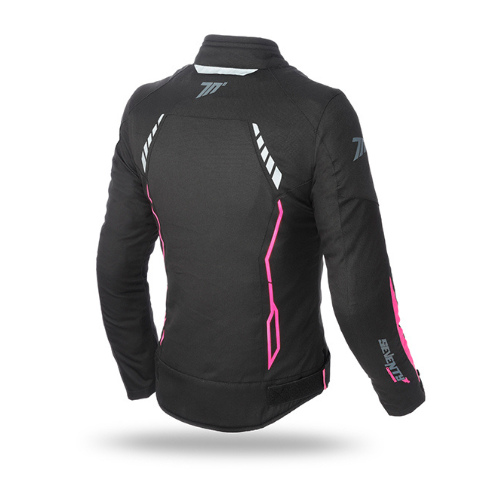 Chaqueta para Moto Seventy Mujer SD-JR67 Invierno Racing Mujer Negra/Rosa