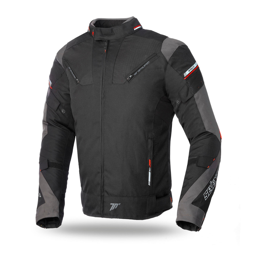 Chaqueta para Moto Seventy  SD-JR69 Invierno Racing Hombre Negra/Rojo - S