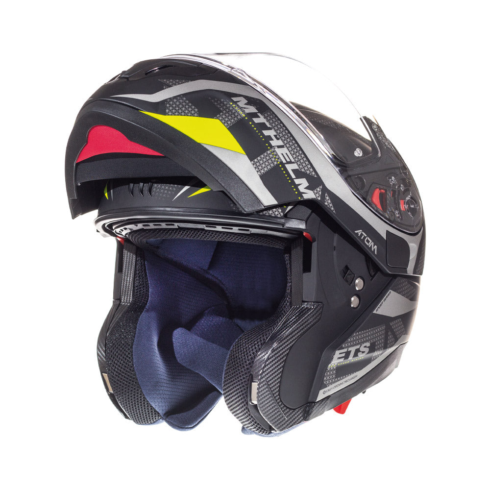 Casco de Moto MT Helmets ATOM SV Divergence A12 Negro Gris Mate Bikesport Chile