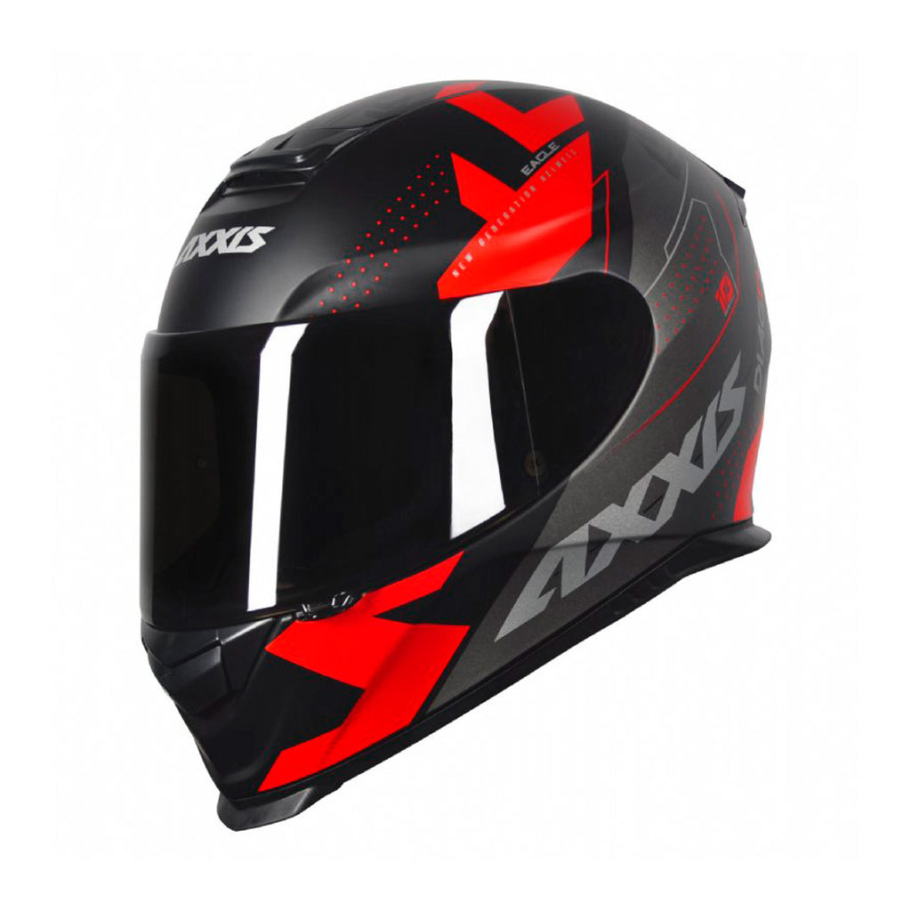 PROMO Casco Axxis Eagle SV Diagon B5 Rojo + Mica transparente