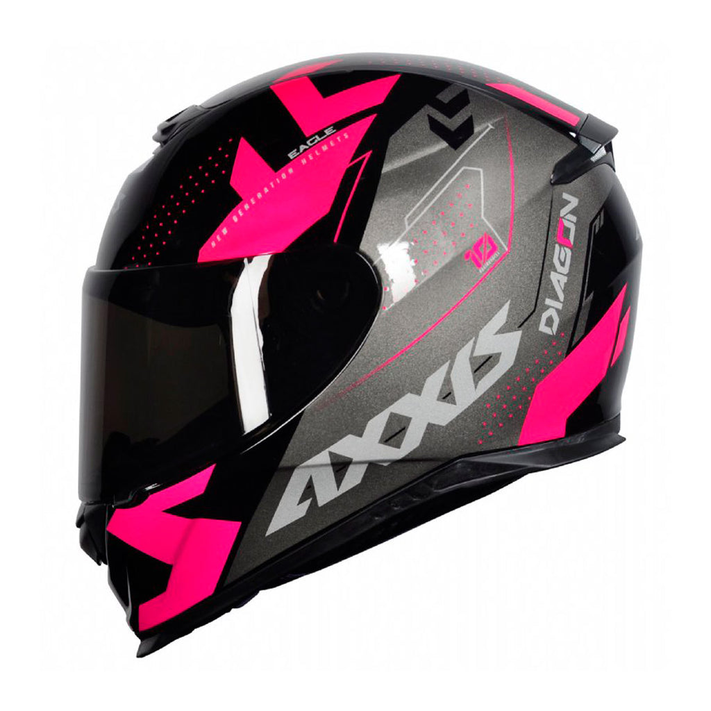 PROMO Casco Axxis Eagle SV Diagon B8 Rosa + Mica transparente