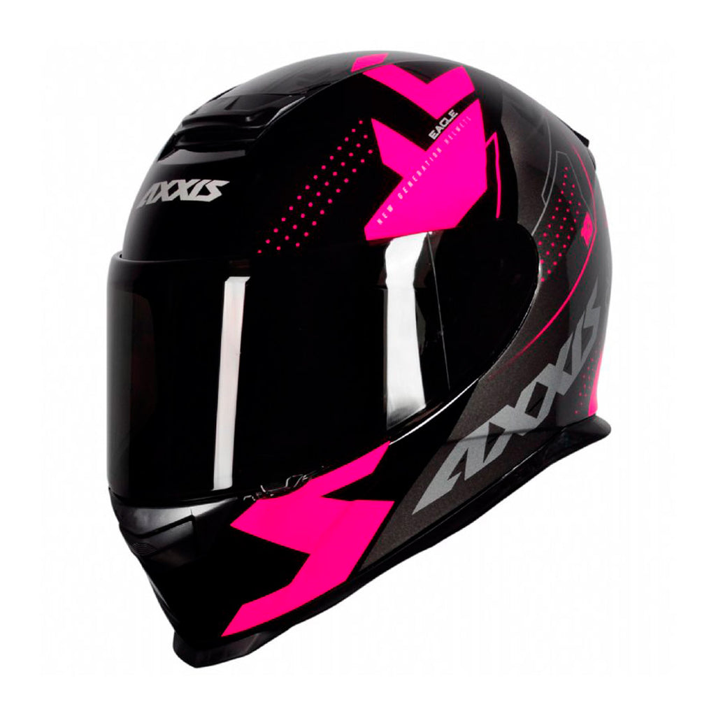 PROMO Casco Axxis Eagle SV Diagon B8 Rosa + Mica transparente