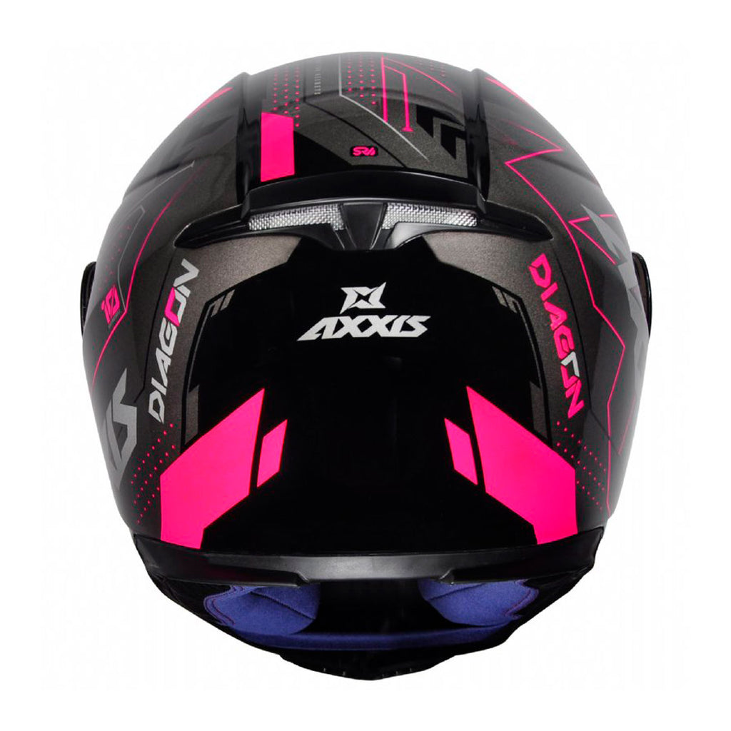 PROMO Casco Axxis Eagle SV Diagon B8 Rosa + Mica transparente