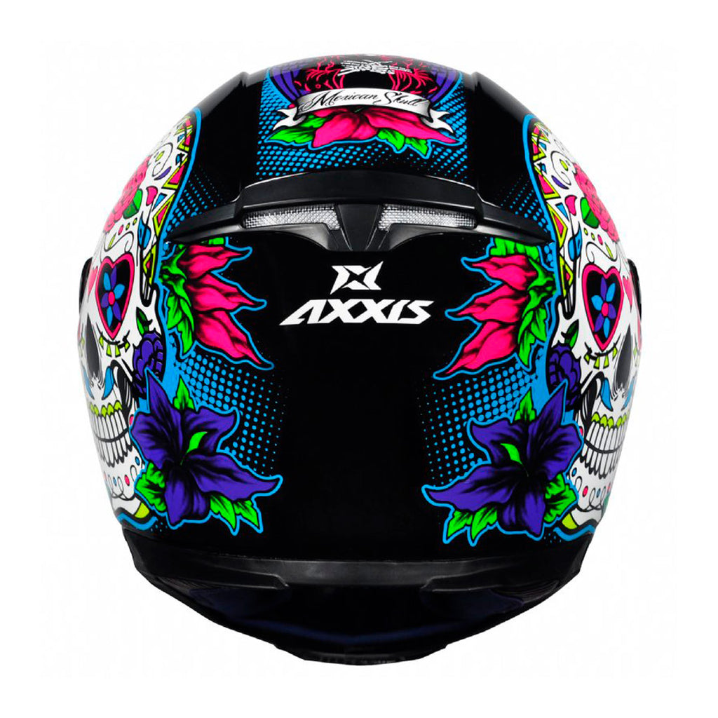 Casco de Moto Axxis Eagle SV Mexican Skull A1 Negro