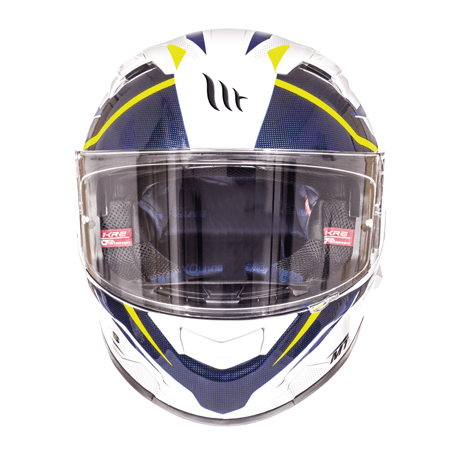 Casco de Moto MT Kre SV Intrepid B3 Amarillo Fluor/Perla Brillo