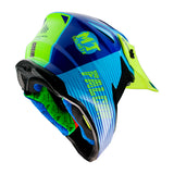 Casco motocross atrás