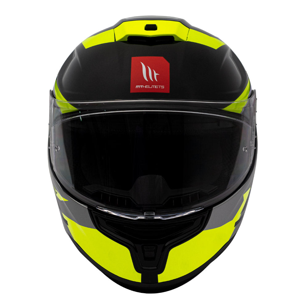 Casco de moto amarillo fluorescente store