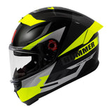Casco de moto amarillo