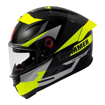 Casco de moto amarillo