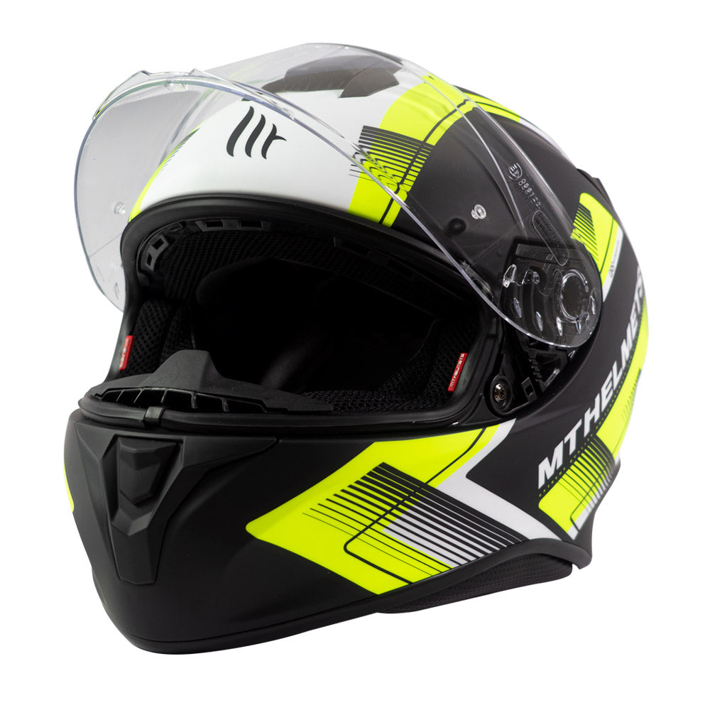 Casco de Moto MT Helmets Targo IVY D3 Amarillo Fluor Mate – Bikesport Chile