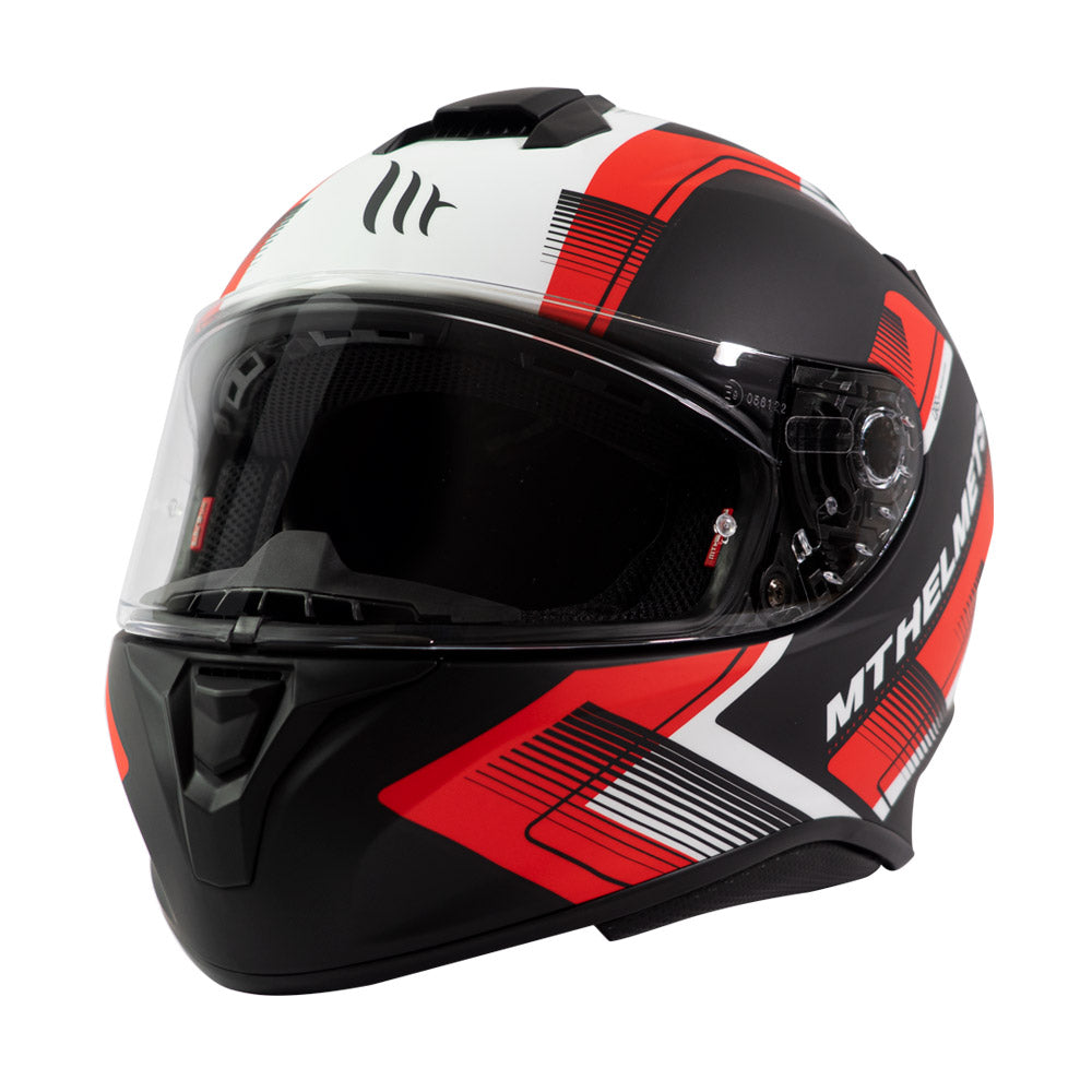 Casco de Moto MT Helmets Targo IVY D5 Rojo Mate - S