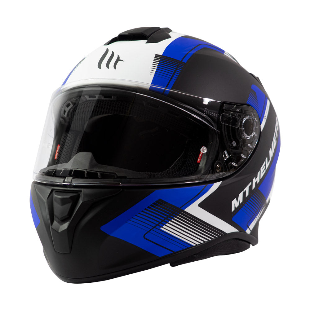 Casco de Moto MT Helmets Targo IVY D7 Azul Mate - S