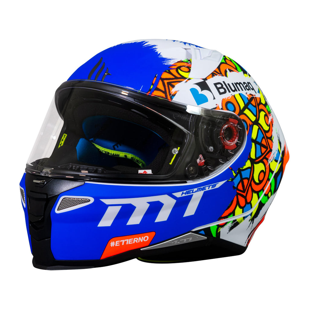 Casco de Moto MT Helmets - Revenge 2 Moto 3 A0 Blanco / Perla Mate+ Mica Dark de regalo